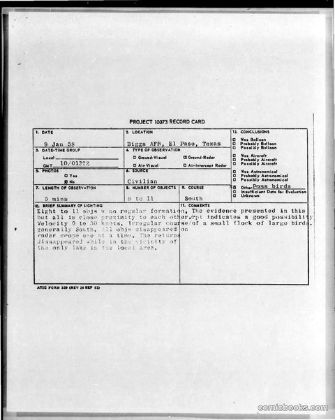 Project 10073 Record Card
