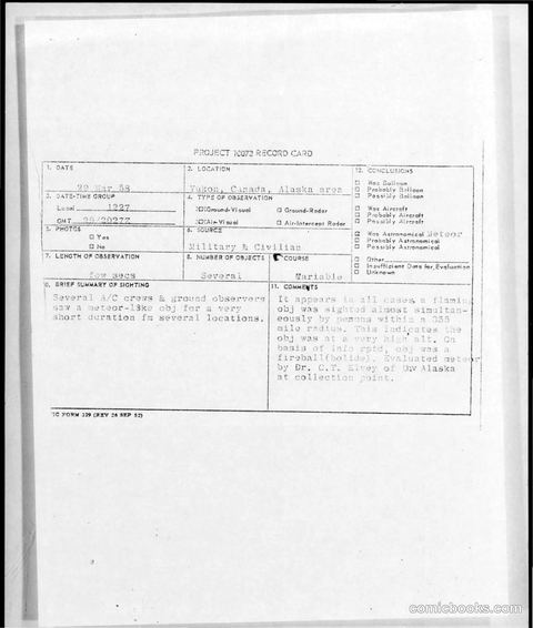 Project 1073 Record Card
