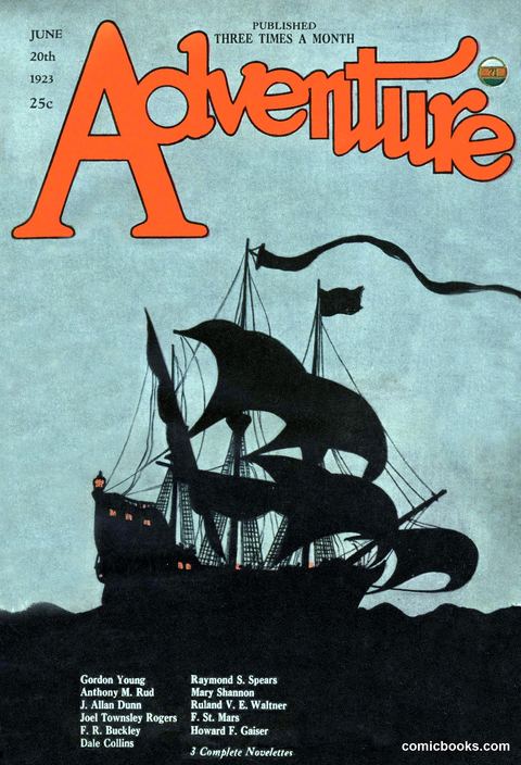 Adventure Magazine Cover, June 20, 1923