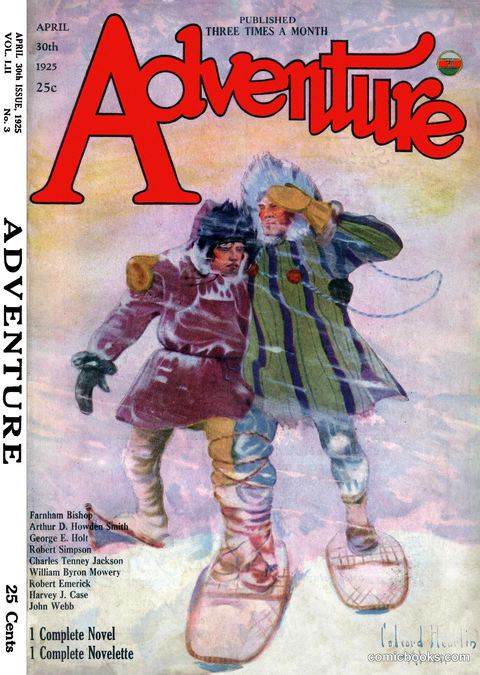 Adventure Magazine Cover, April 30, 1925