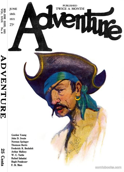 Adventure Magazine Cover, June 18, 1921