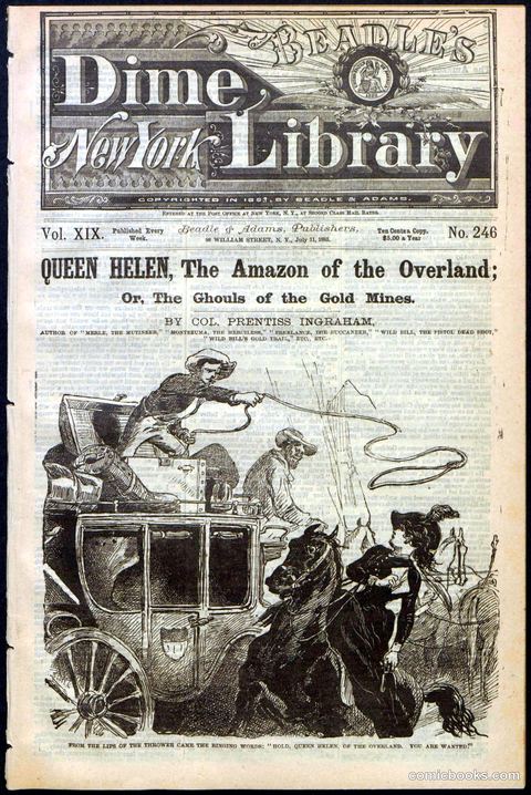 Queen Helen, The Amazon of the Overland; or, The Ghouls of the Gold Mines