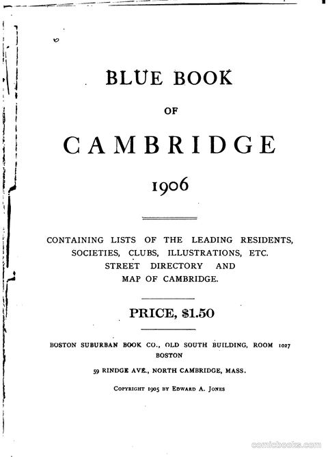 Blue Book of Cambridge