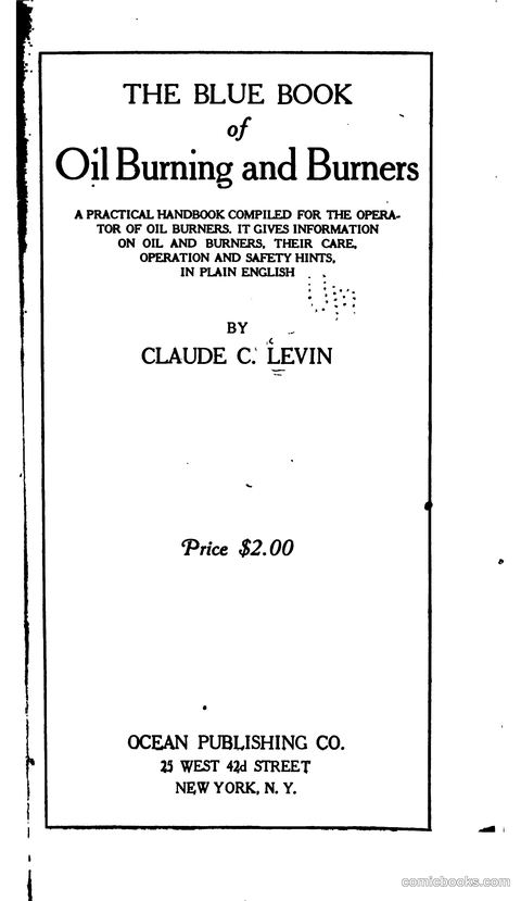 The Blue Book of Oil Burning and Burners