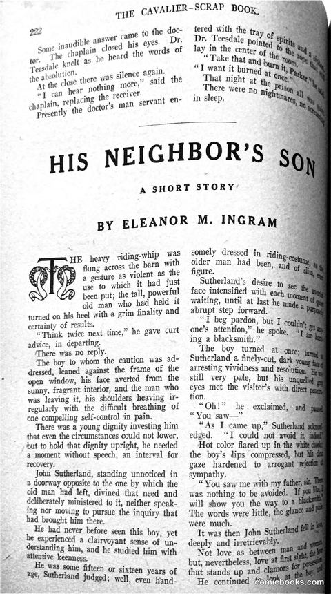The Cavalier: His Neighbor's Son