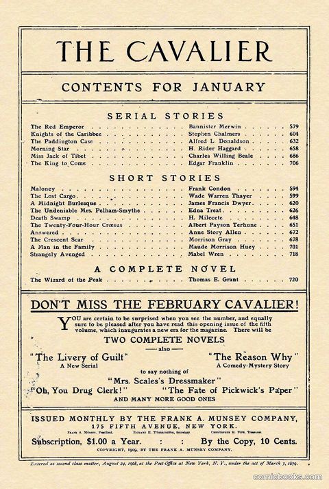 The Cavalier, January 1910