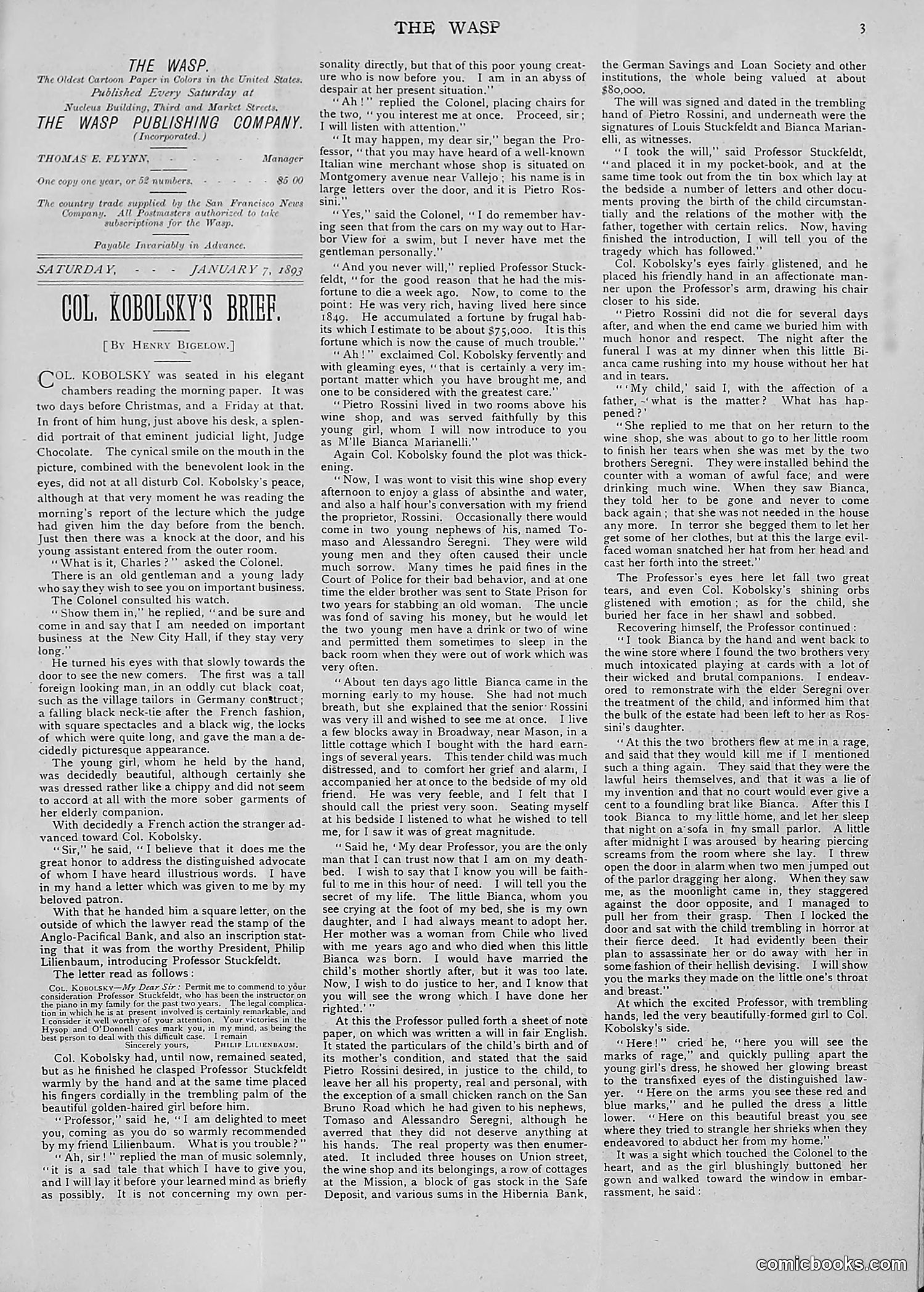 The Wasp — 1893 — page 10: The Wasp, 1893