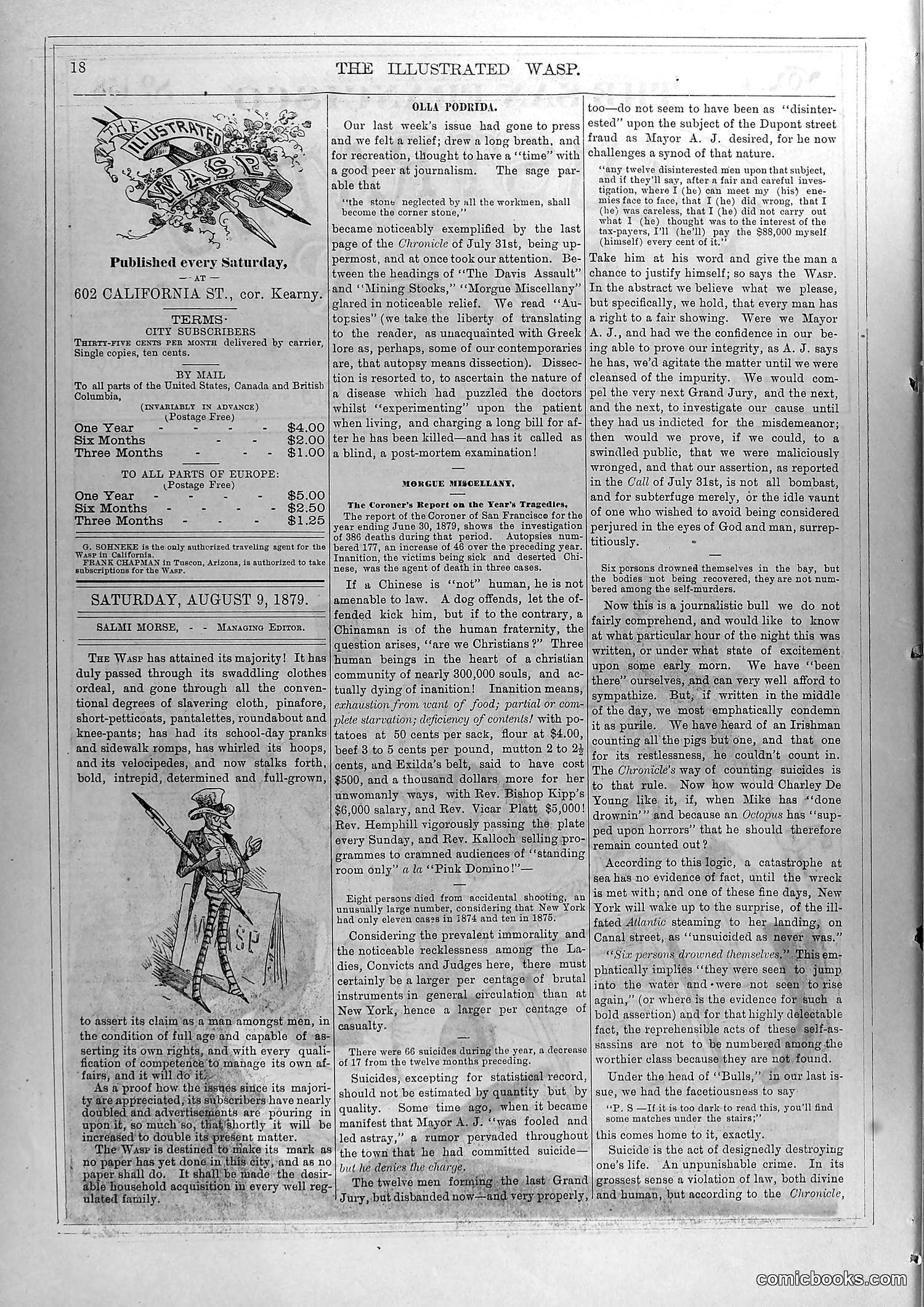 The Wasp — August 9, 1879 — page 3: The Wasp, 1879-08-09