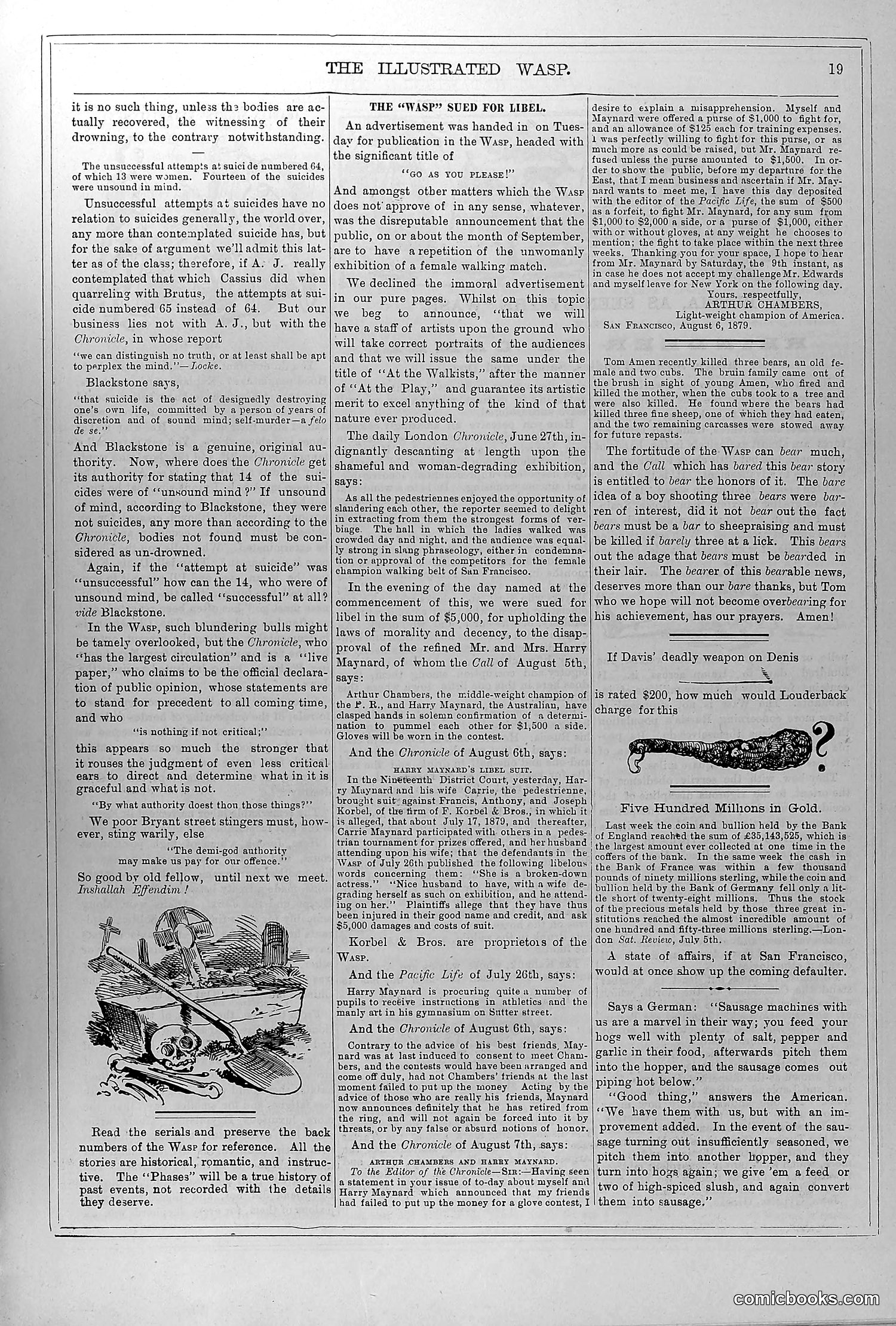 The Wasp — August 9, 1879 — page 4: The Wasp, 1879-08-09