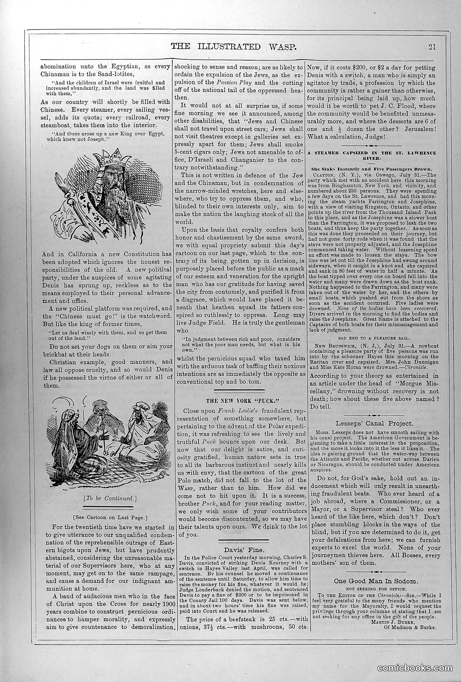 The Wasp — August 9, 1879 — page 6: The Wasp, 1879-08-09