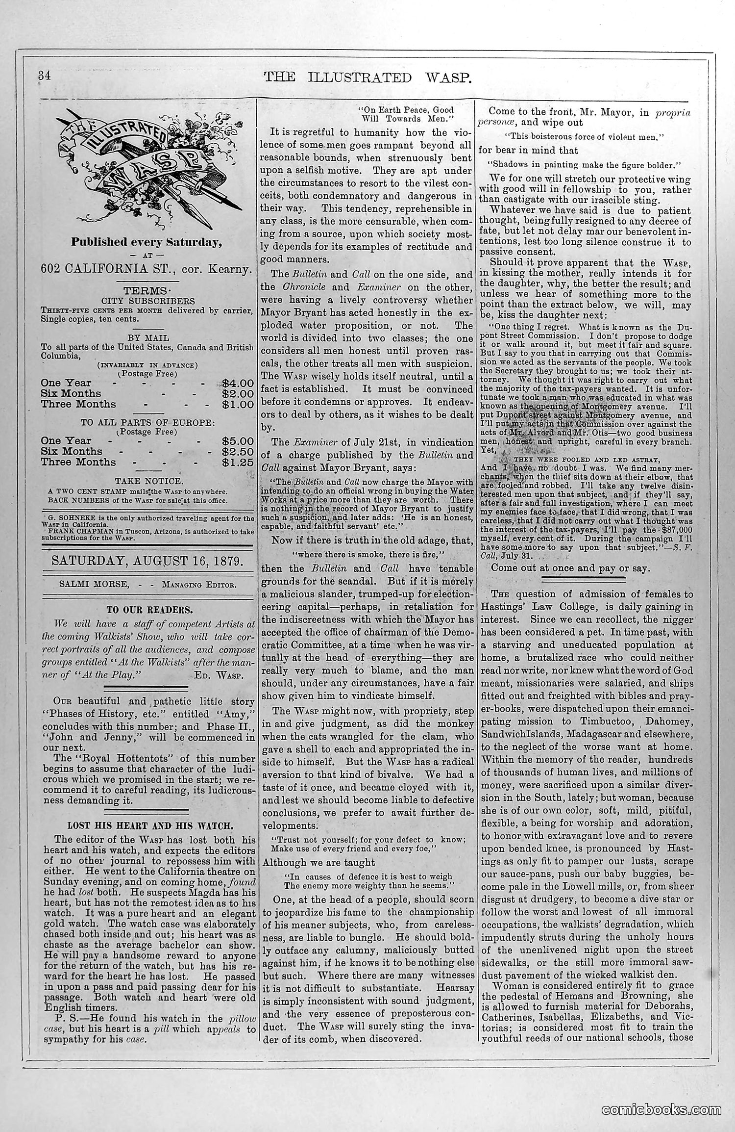 The Wasp — August 16, 1879 — page 3: The Wasp, 1879-08-16