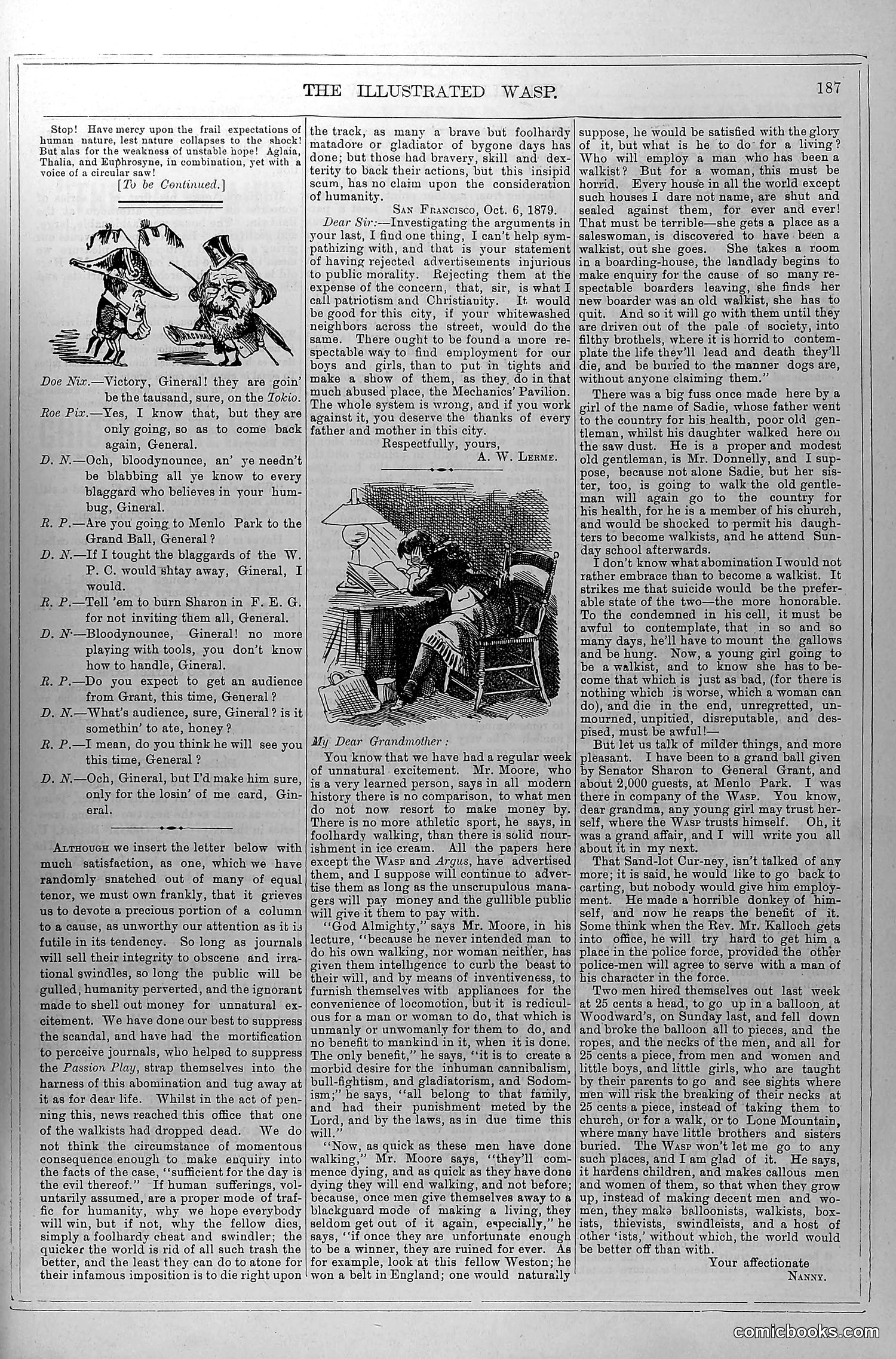 The Wasp — October 11, 1879 — page 12: The Wasp, 1879-10-11