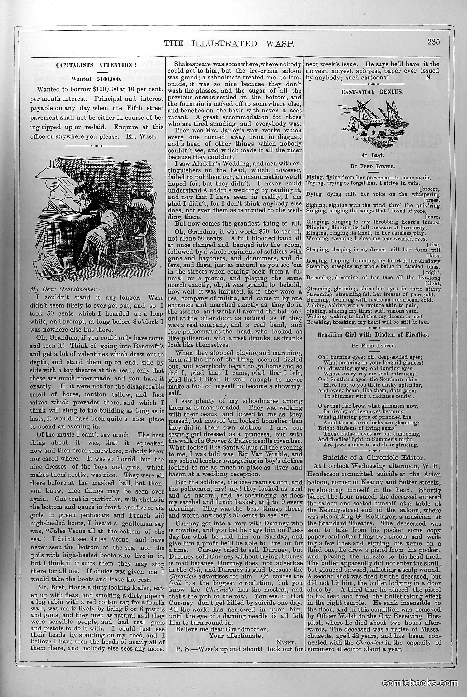 The Wasp — November 1, 1879 — page 12: The Wasp, 1879-11-01