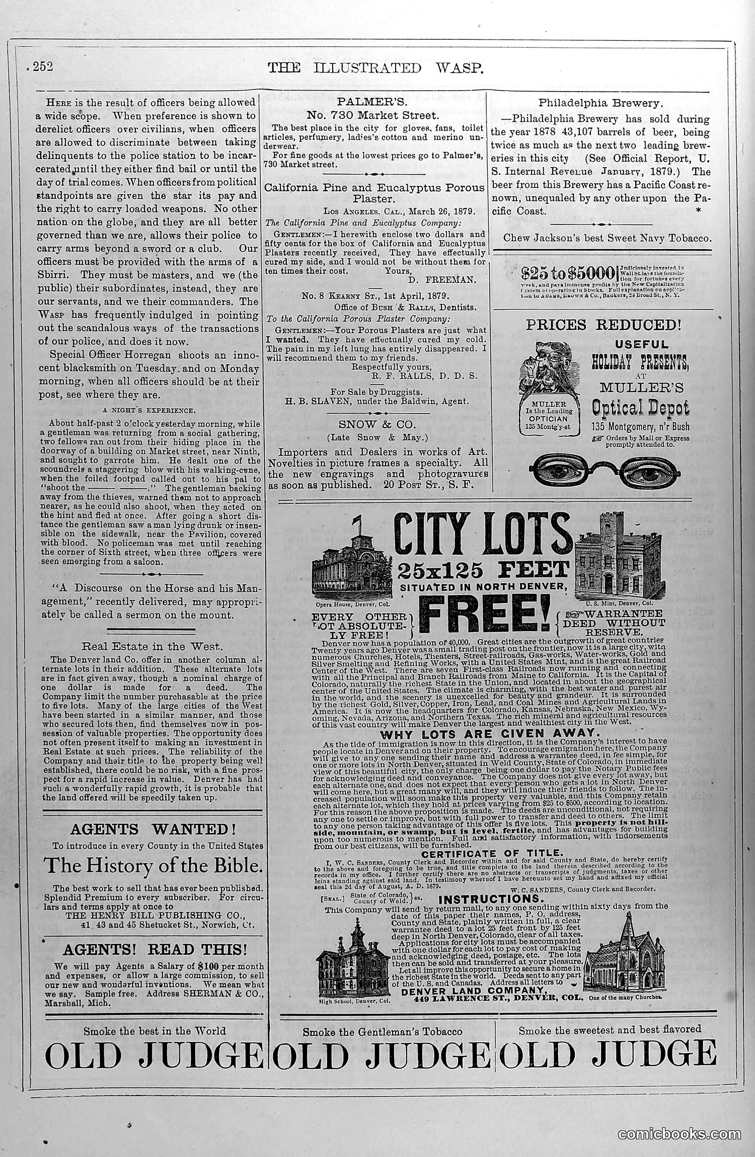 The Wasp — November 8, 1879 — page 13: The Wasp, 1879-11-08