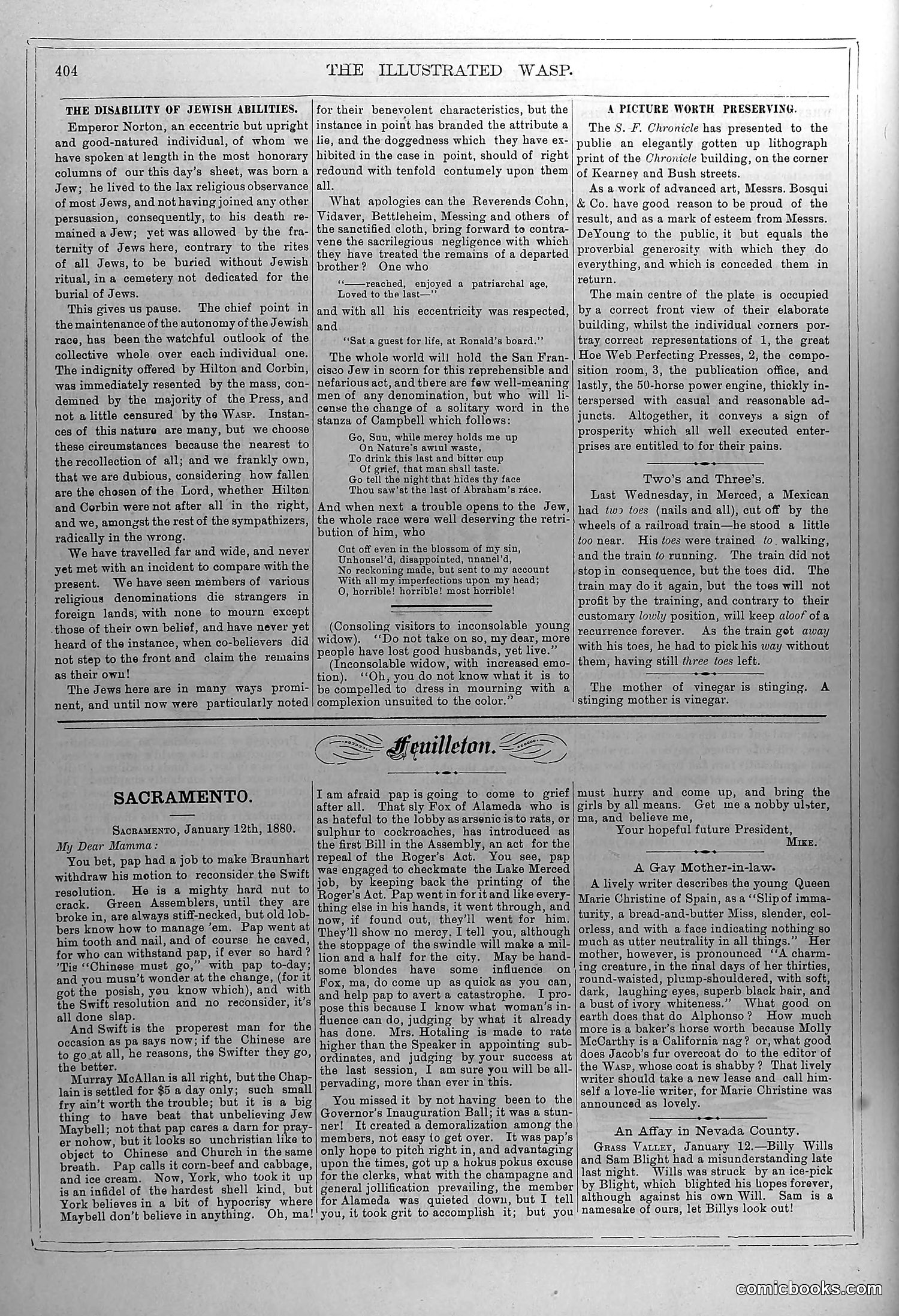 The Wasp — January 17, 1880 — page 5: The Wasp, 1880-01-17