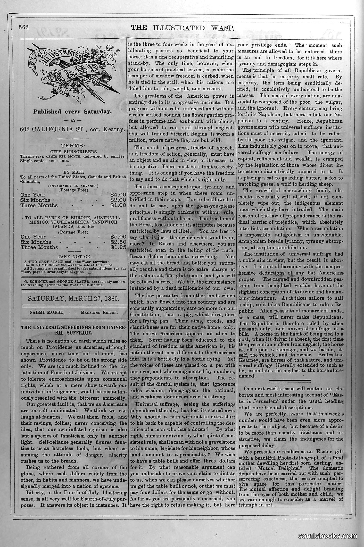The Wasp — March 27, 1880 — page 3: The Wasp, 1880-03-27