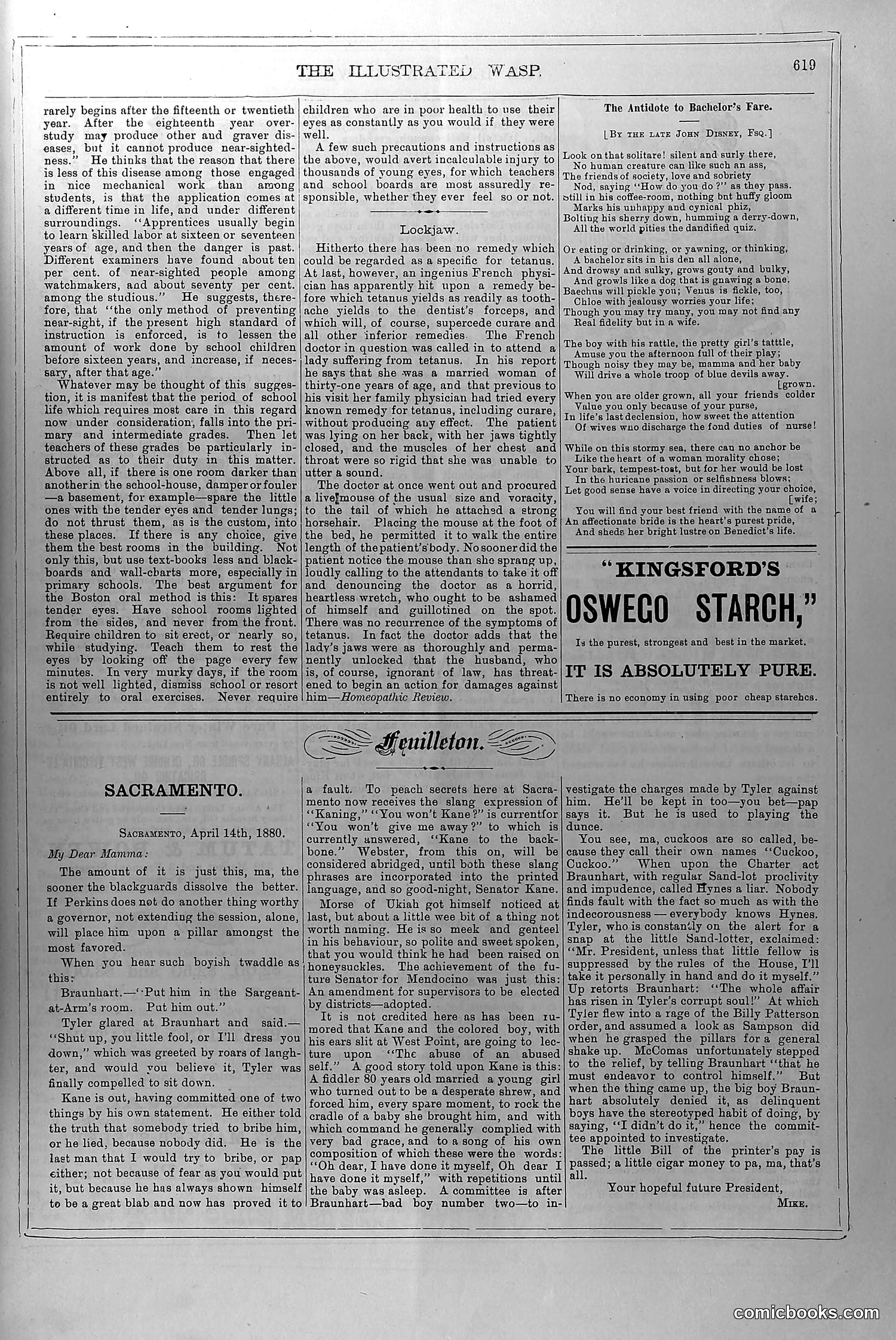 The Wasp — April 17, 1880 — page 12: The Wasp, 1880-04-17