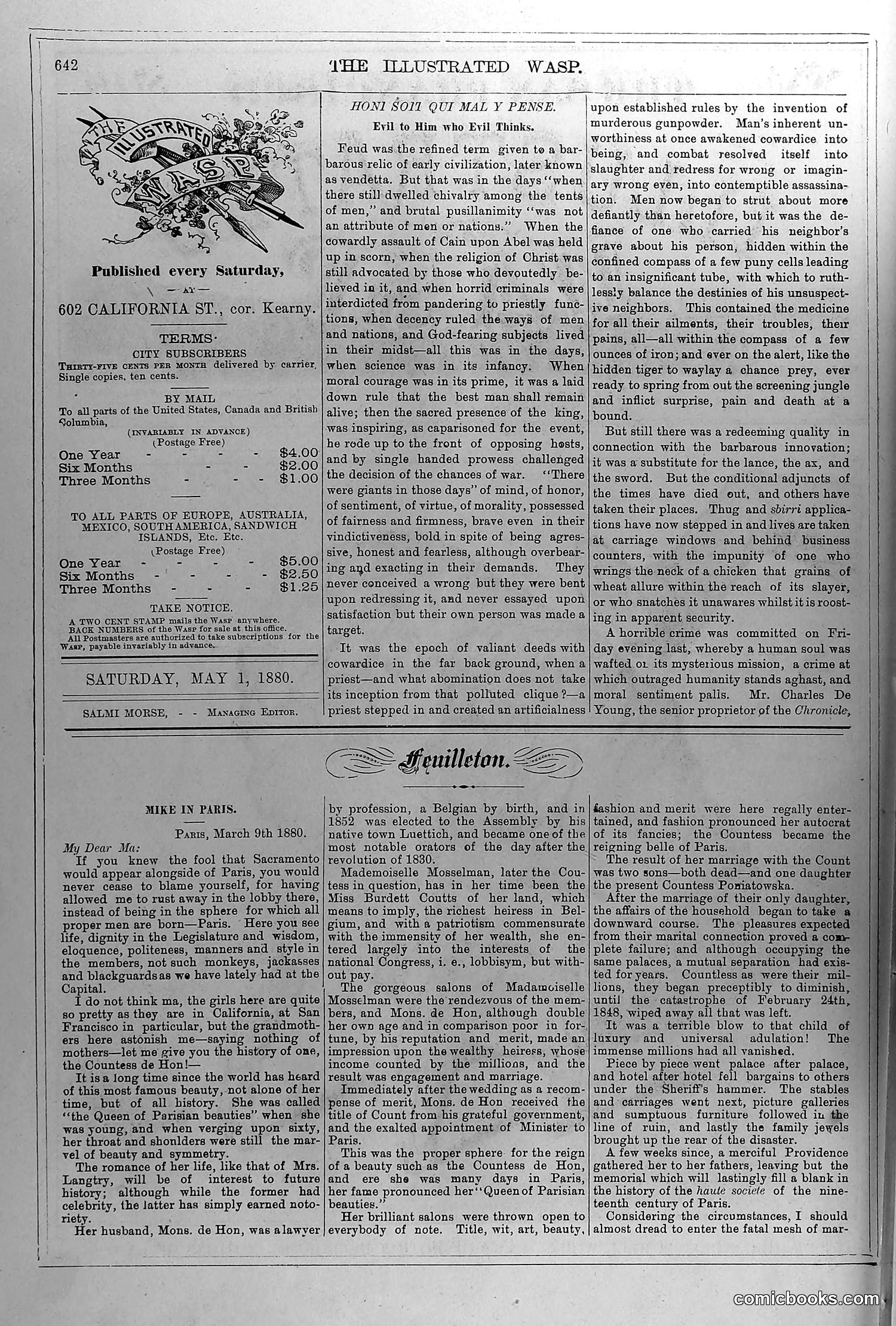 The Wasp — May 1, 1880 — page 3: The Wasp, 1880-05-01