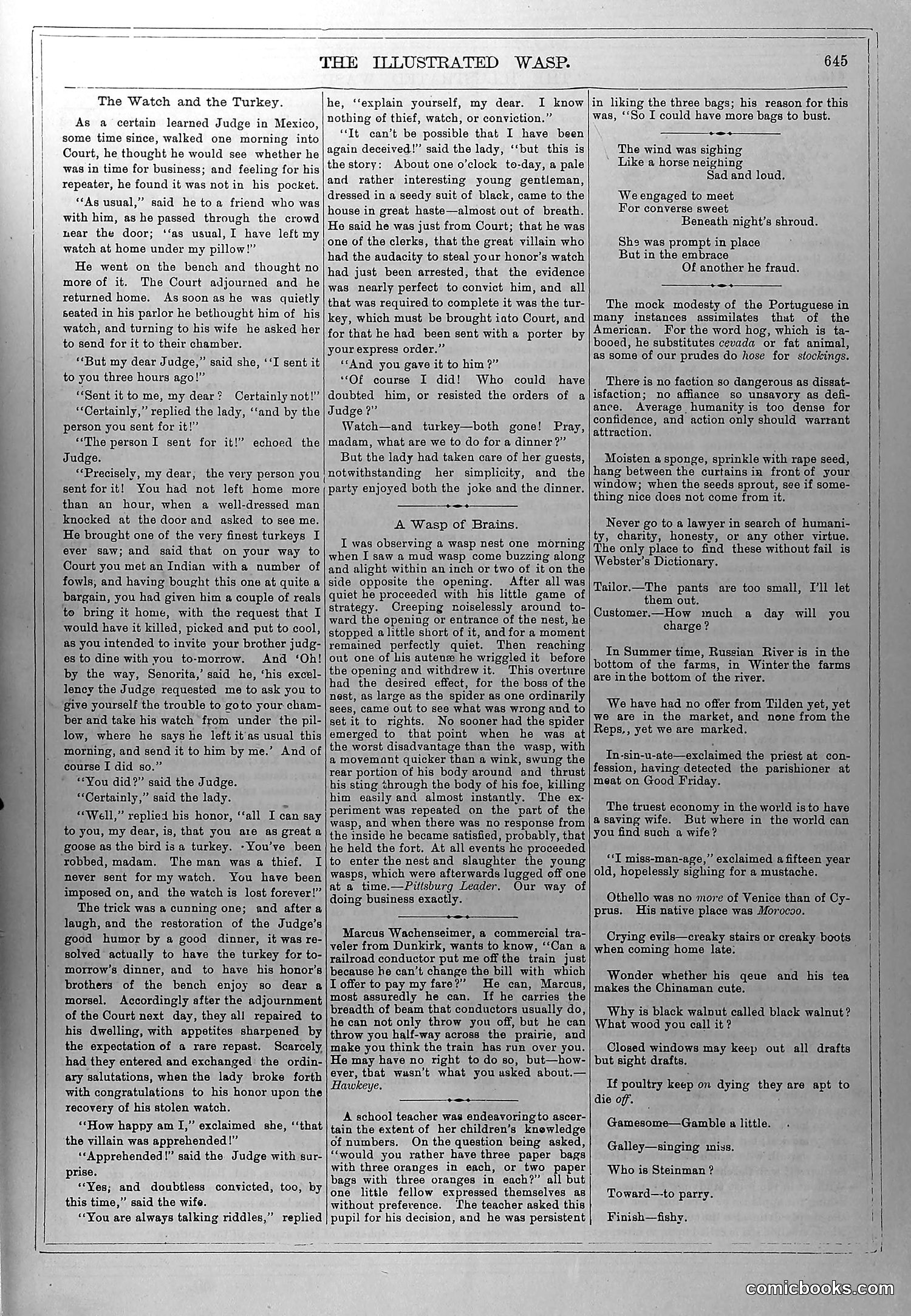 The Wasp — May 1, 1880 — page 6: The Wasp, 1880-05-01