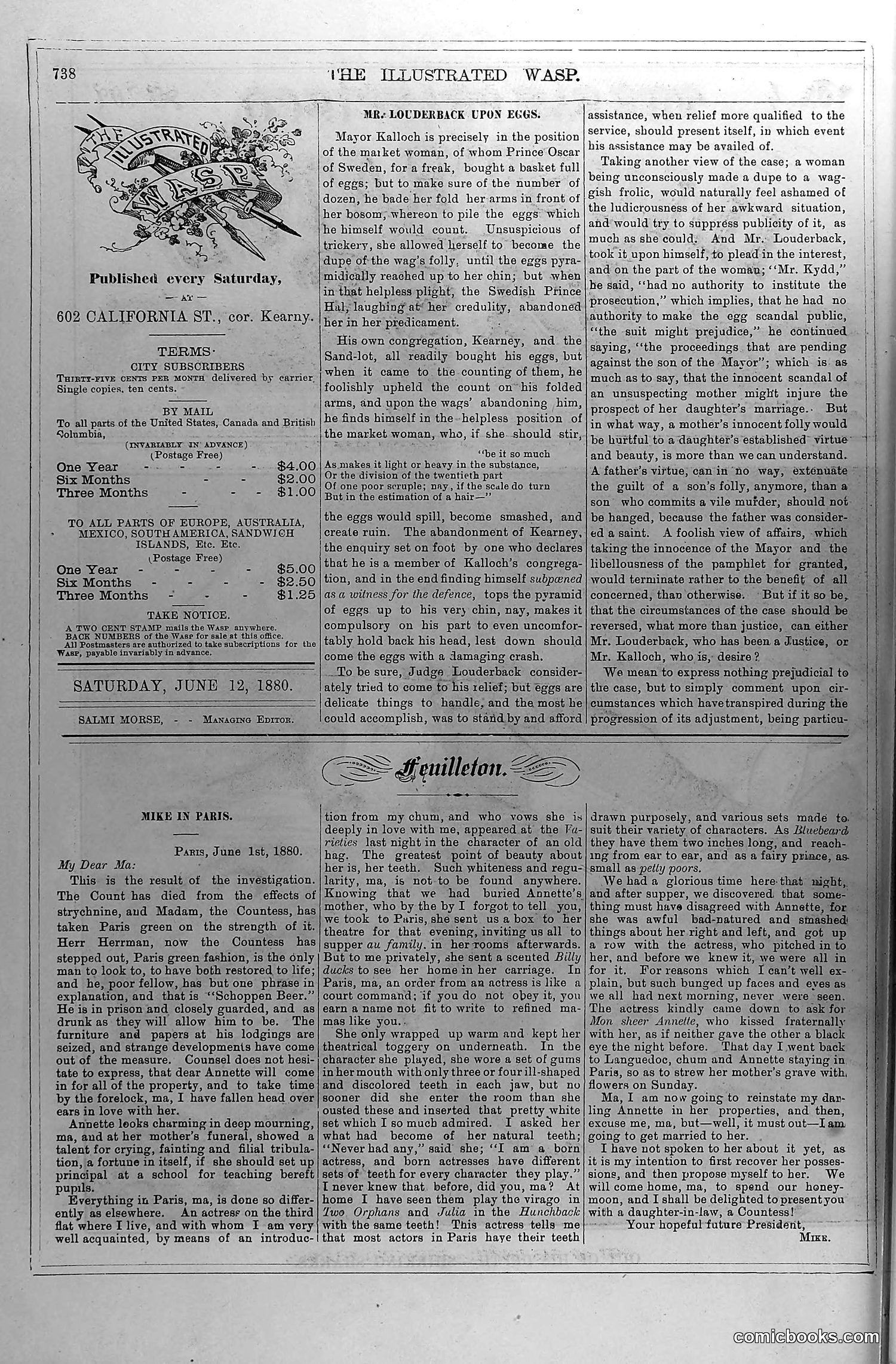 The Wasp — June 12, 1880 — page 3: The Wasp, 1880-06-12