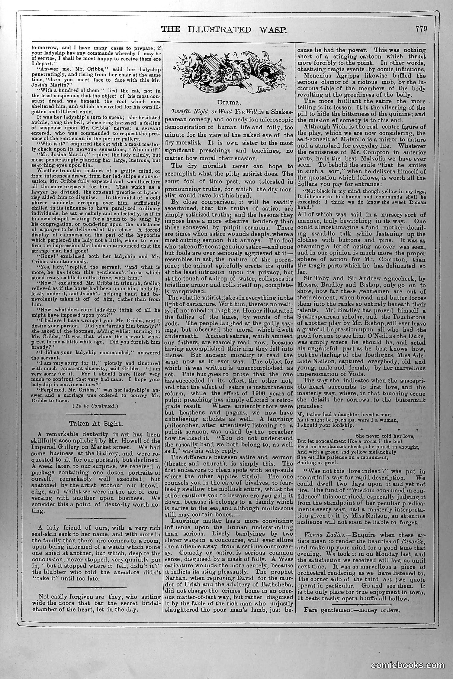 The Wasp — June 26, 1880 — page 12: The Wasp, 1880-06-26