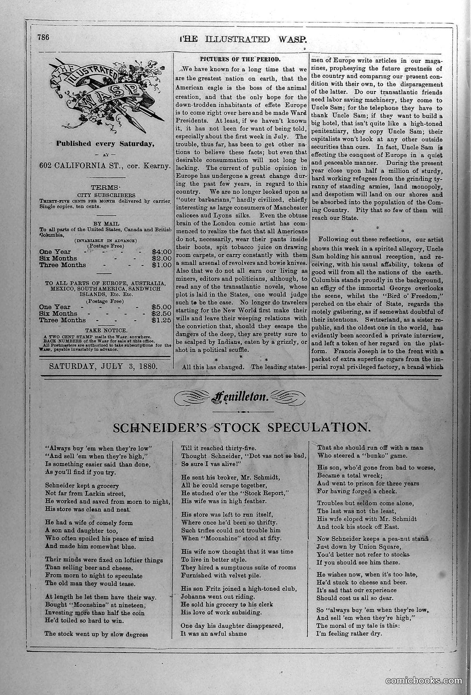 The Wasp — July 3, 1880 — page 3: The Wasp, 1880-07-03
