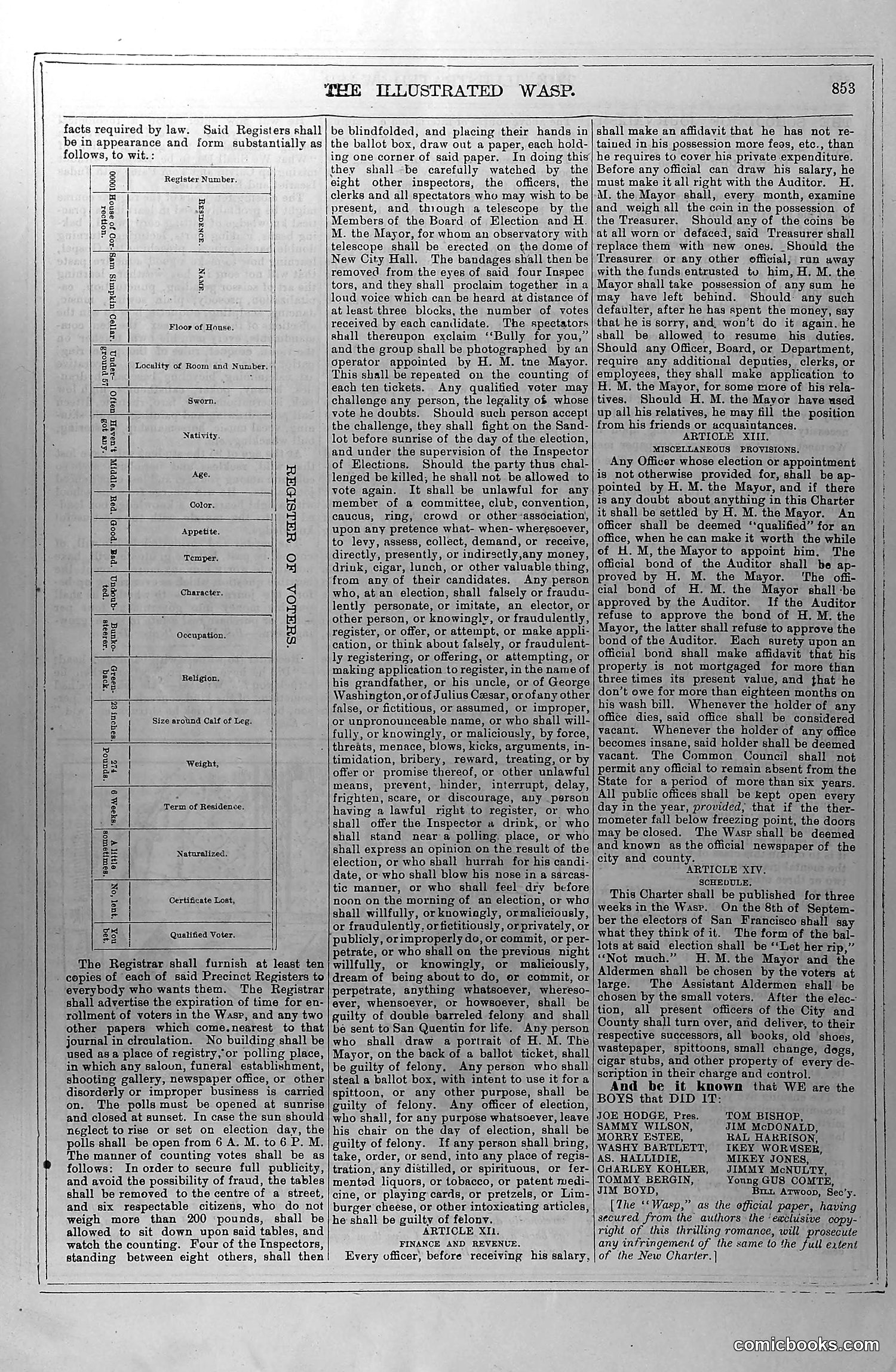 The Wasp — July 31, 1880 — page 6: The Wasp, 1880-07-31